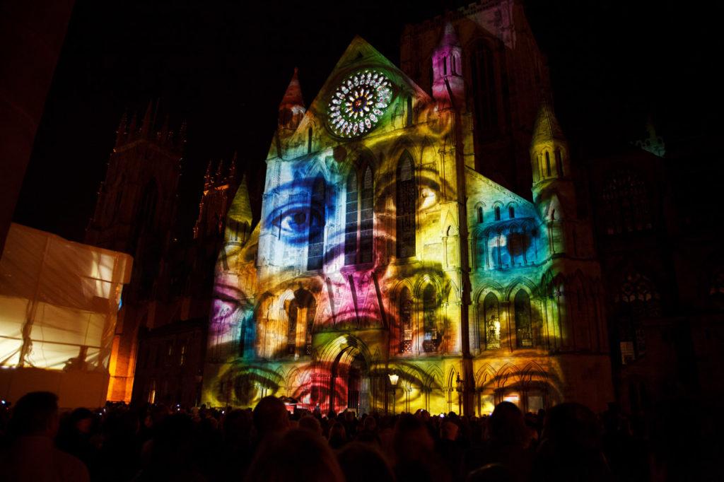 Projection mapping can change or build an environment.