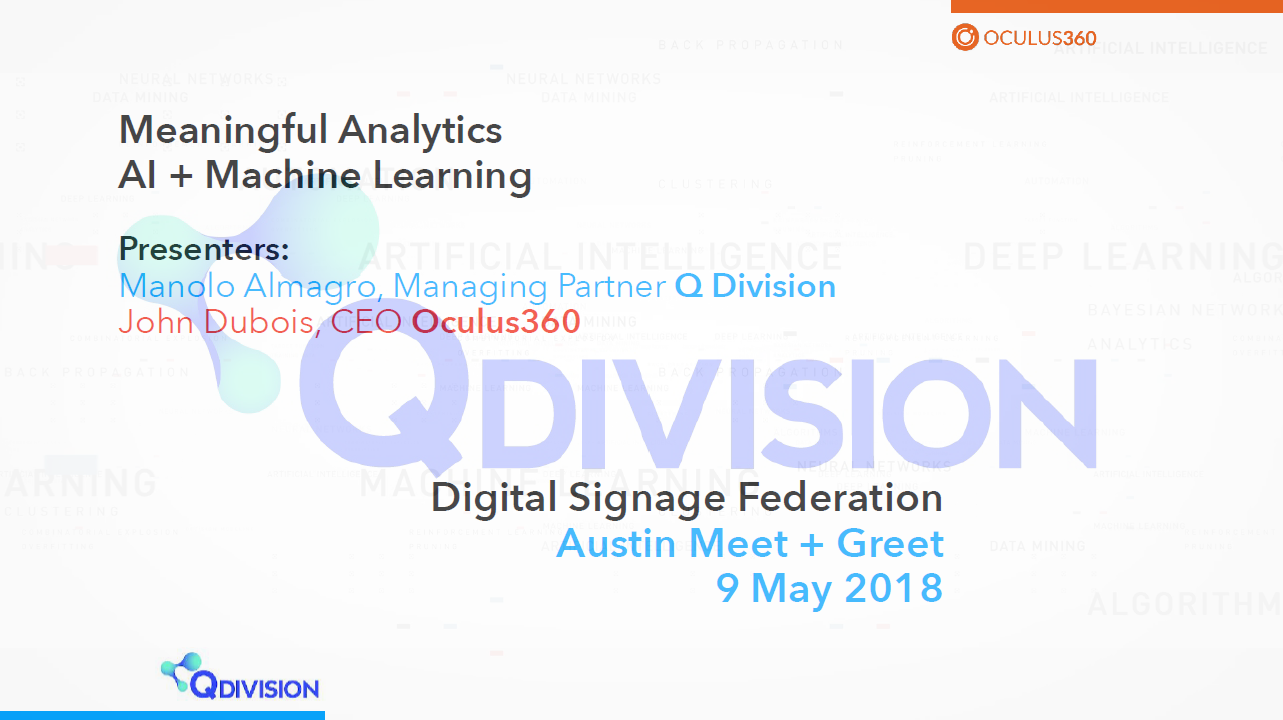 QDivision meet & greet first slide